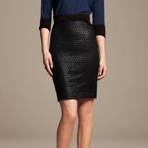 Banana Republic Roland Mouret Black Mini Pencil Skirt Size 4